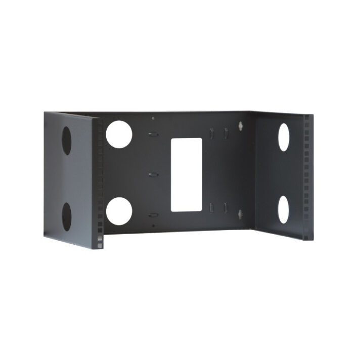 Open Frame Rack da parete in acciaio nero RAL 9005 con capacità di carico fino a 10 Kg