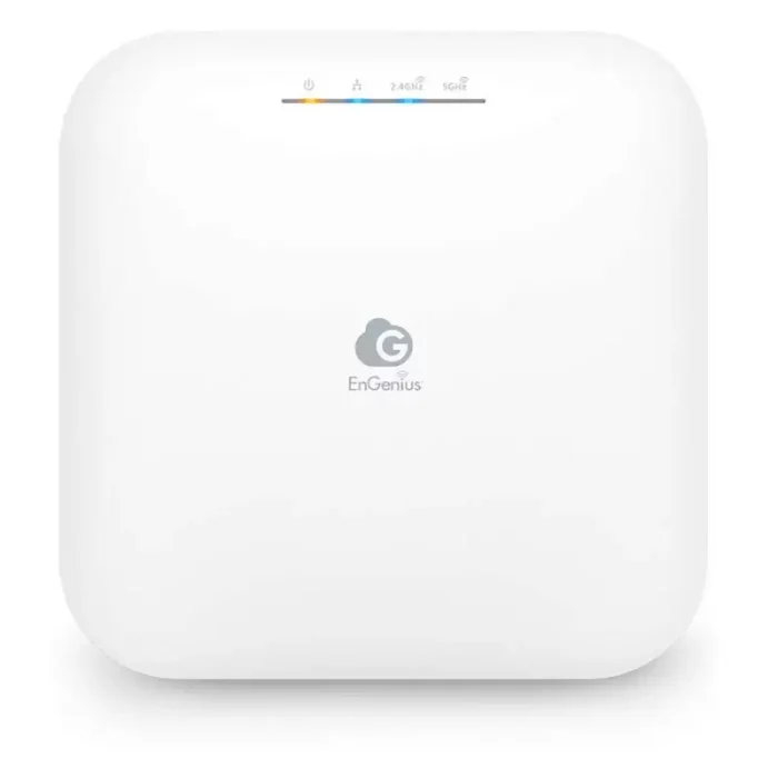 Punto-di-accesso-WiFi6-wireless-4×4-gestito-tramite-cloud EnGenius Cloud Managed ECW230 Wireless 4x4 Managed Indoor WiFi 6 Access Point è dotato di tecnologia 802.11ax, come OFDMA, MU-MIMO e riutilizzo spaziale, per espandere le capacità del Wi-Fi.