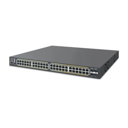 EnGenius ECS2552FP. Tipo interruttore: Gestito, Livello del commutatore: L2+. Tipo di porte RJ-45: Gigabit Ethernet (10/100/1000), Quantità di porte RJ-45: 24, Quantità di moduli SFP+ installati: 4.