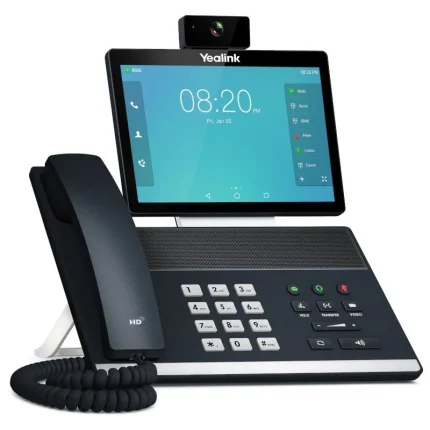 Telefono Yealink VP59 IP con telecamera e schermo tattile da 8" e sistema Android 7.1.