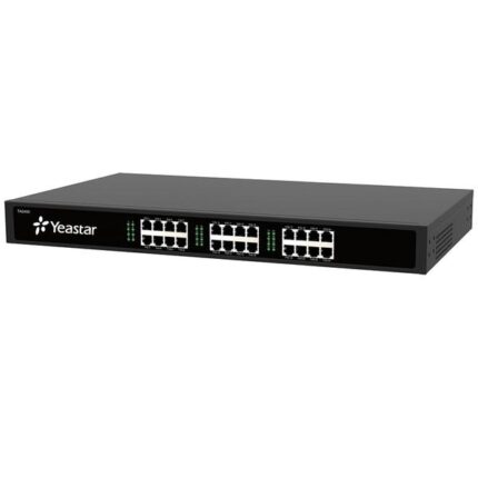 Immagine del gateway analogico Yeastar TA2400 con ventiquattro porte FXS per integrazione VoIP.