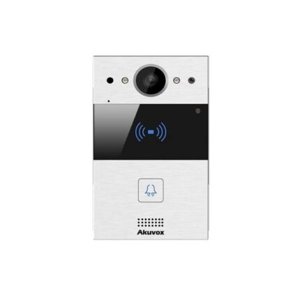 Citofono IP AKUVOX R20A-On-Wall-V5.0 montato su parete con telecamera HD integrata.