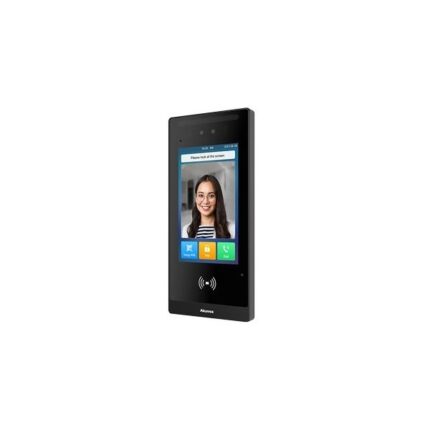 AKUVOX E18C Black On Wall - Interfono a parete con schermo touch e riconoscimento facciale.