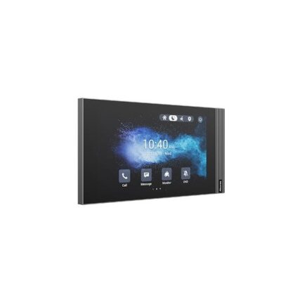 Terminale di controllo accessi Akuvox S562-Gray con riconoscimento facciale e lettore di impronte digitali.